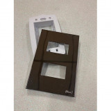 Placa p/ 2 Modulos Separados 4x2 - Recta Espelhada Fume